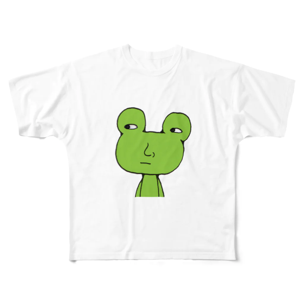 せぇ豆のフロッグフラッグ All-Over Print T-Shirt