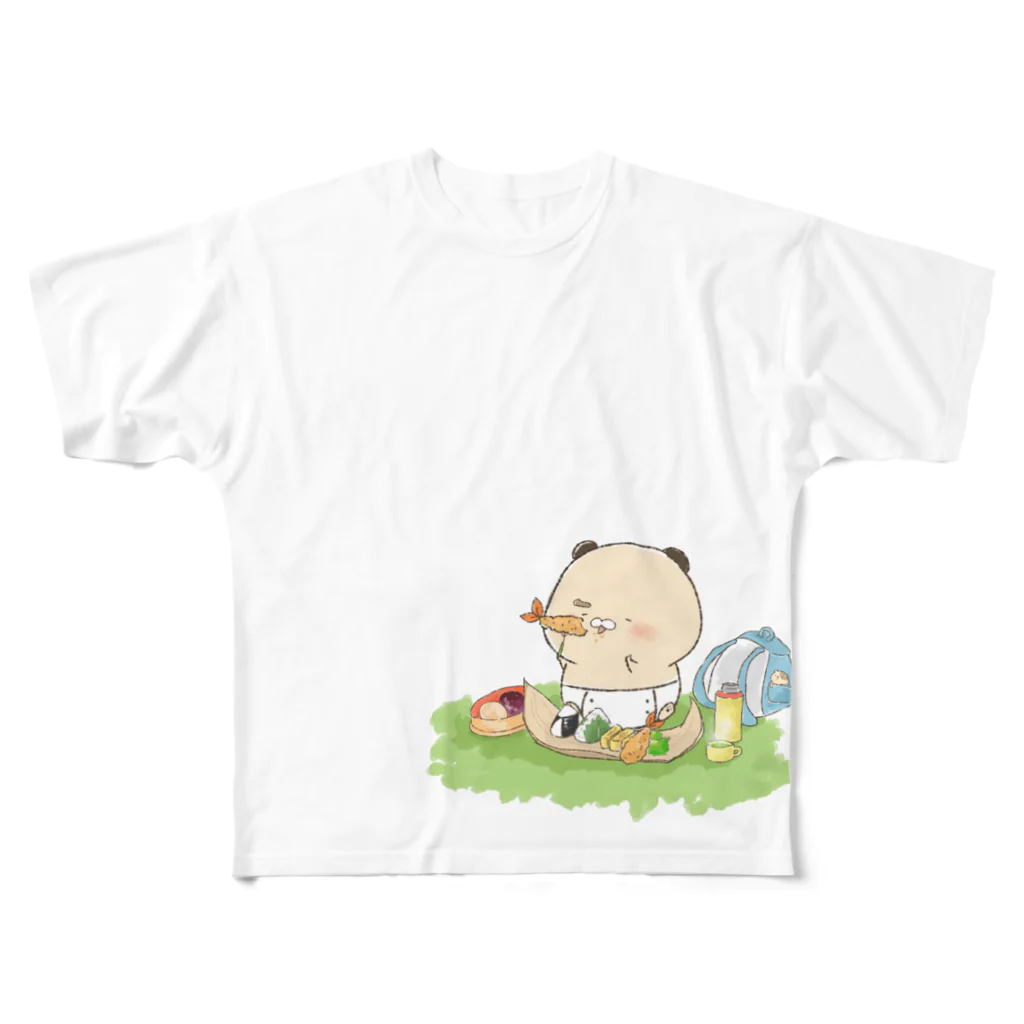 はむ汰の落書き Official Storeのゆずひこ ピクニック フルグラフィックTシャツ