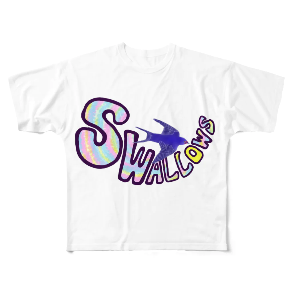 たんぼくのswallows  フルグラフィックTシャツ