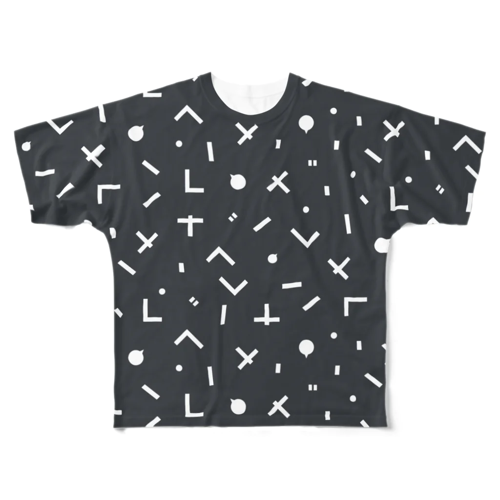 GMOペパボ公式ショップのParaPara-フルグラフィック黒 All-Over Print T-Shirt