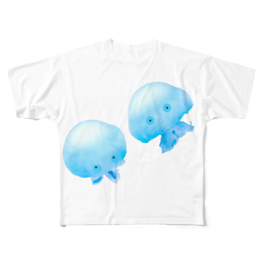 弁天堂の海(クラゲ) フルグラフィックTシャツ