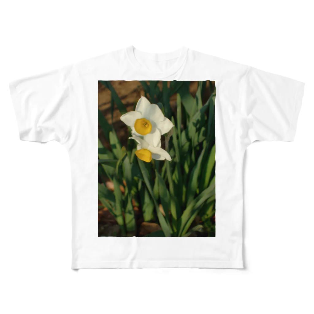 hiroki-naraの水仙　narcissus　DATA_P_156　春　spring フルグラフィックTシャツ