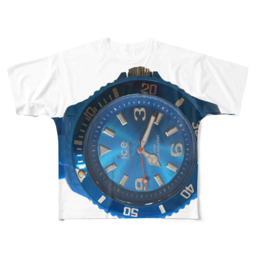 azuonepieceの時計と一体化Tシャツ フルグラフィックTシャツ
