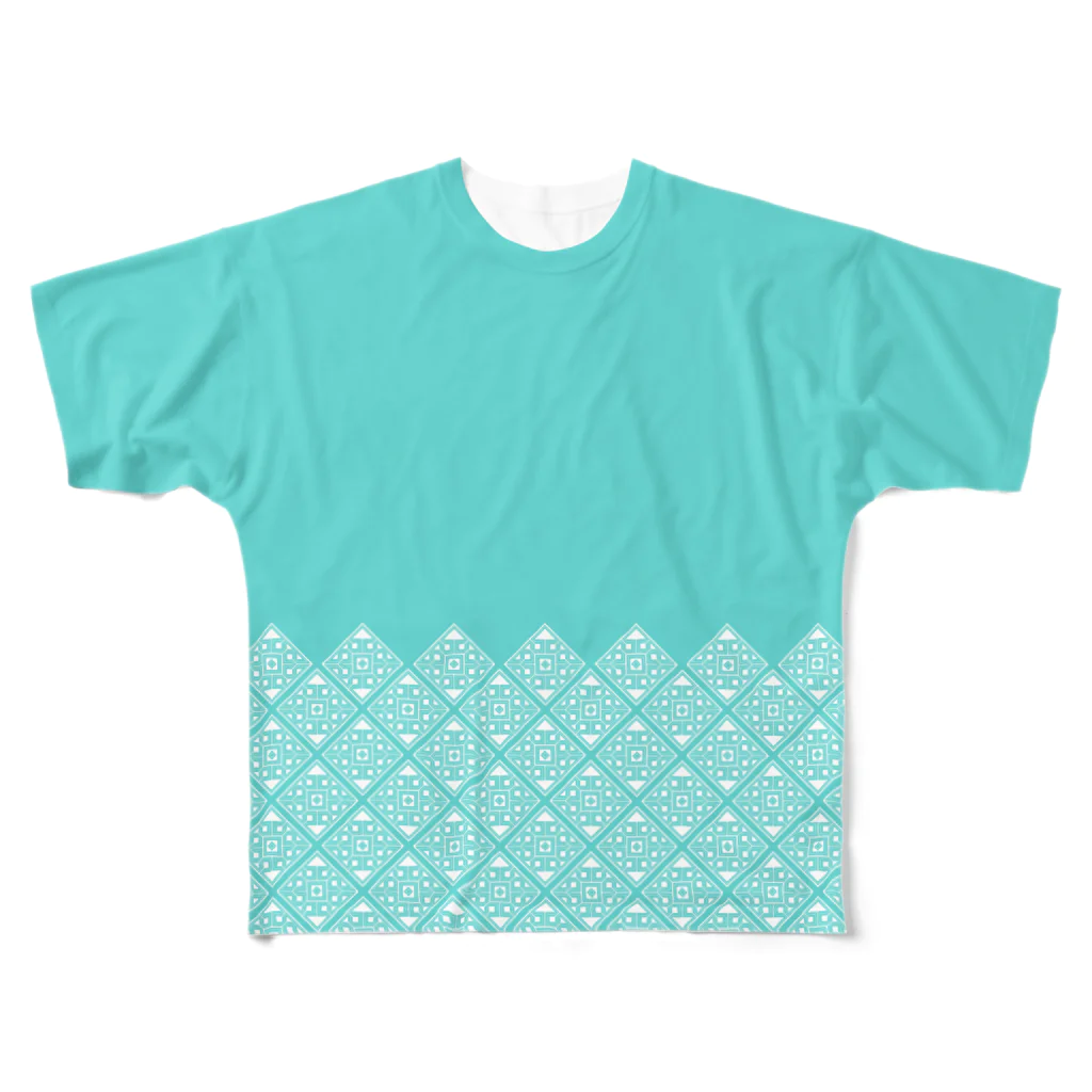 Marks_of_Wanderの鍵模様のパターン フルグラフィックTシャツ