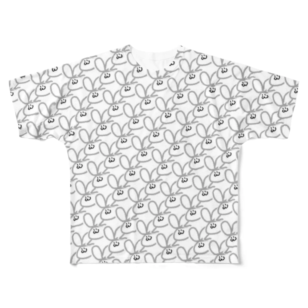 oichan59のいっぱいのusagiさん All-Over Print T-Shirt