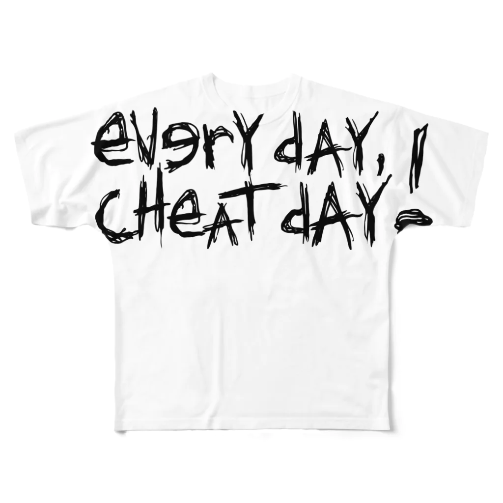 eVerY dAY,CHeAT dAY!の毎日がチートデイ！ フルグラフィックTシャツ