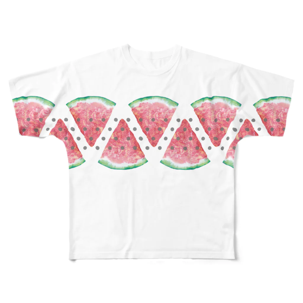 mayapatternのスイカの種取っておきました All-Over Print T-Shirt