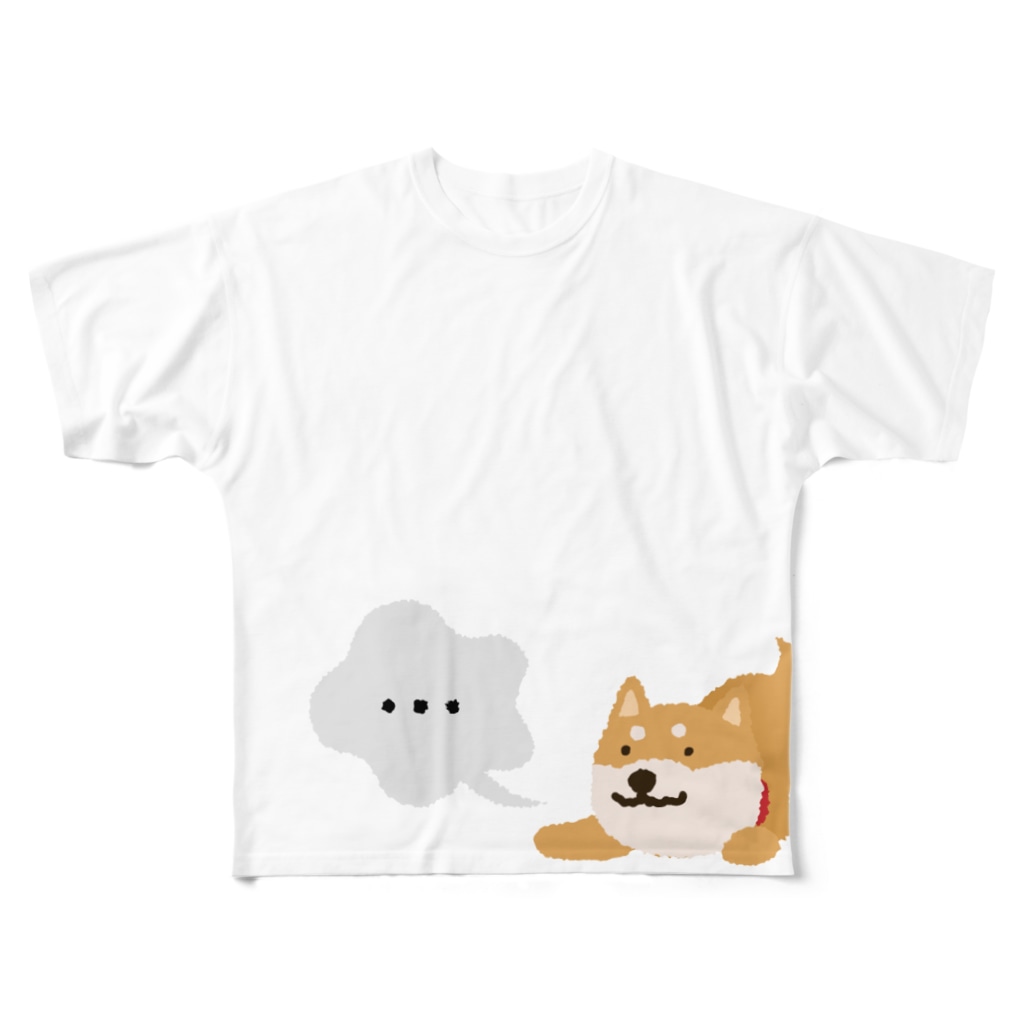 semioticaのむむむ柴犬（・・・） All-Over Print T-Shirt