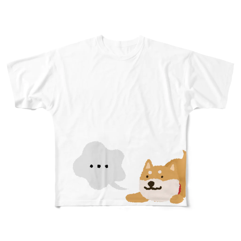 semioticaのむむむ柴犬（・・・） フルグラフィックTシャツ