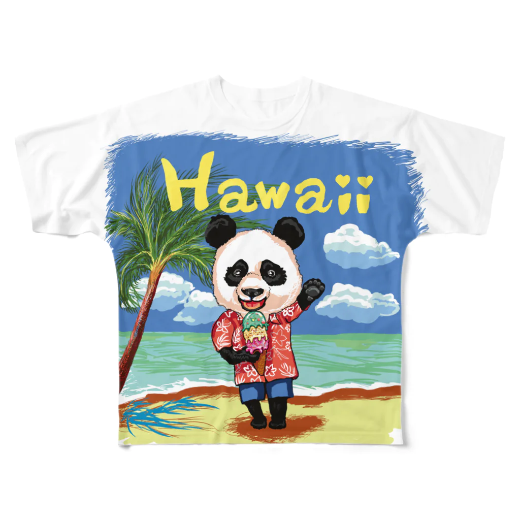 油絵描きの小物売り場のハワイ旅行気分 フルグラフィックTシャツ