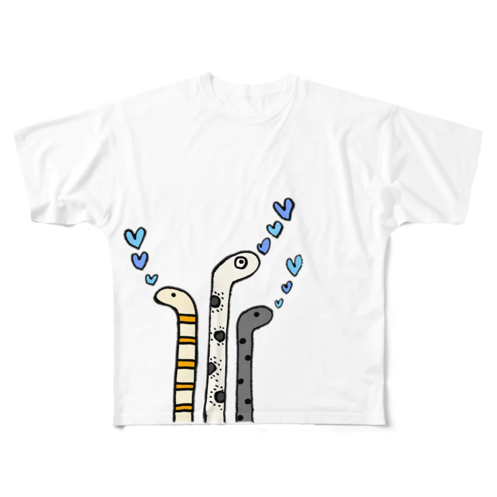 MARIBUのLoveちんあなご All-Over Print T-Shirt