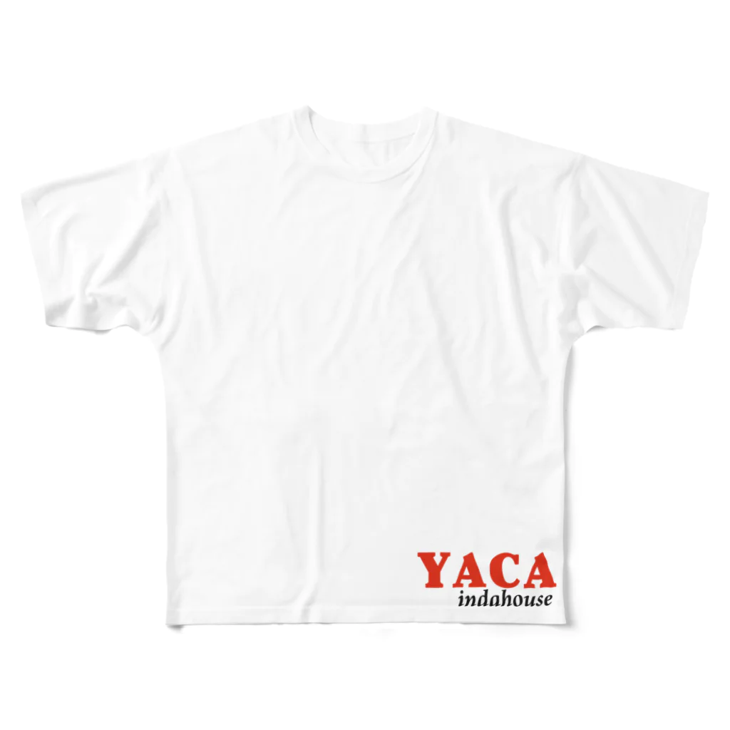 YACA IN DA HOUSEのAkaくてプロフェッショナルなﾔｶｲﾝﾀﾞﾊｳｽ フルグラフィックTシャツ