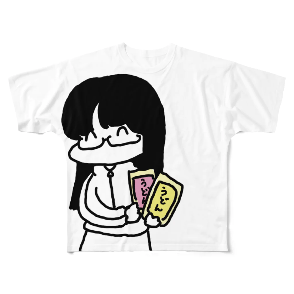 沈ゆうこのうどん フルグラフィックTシャツ