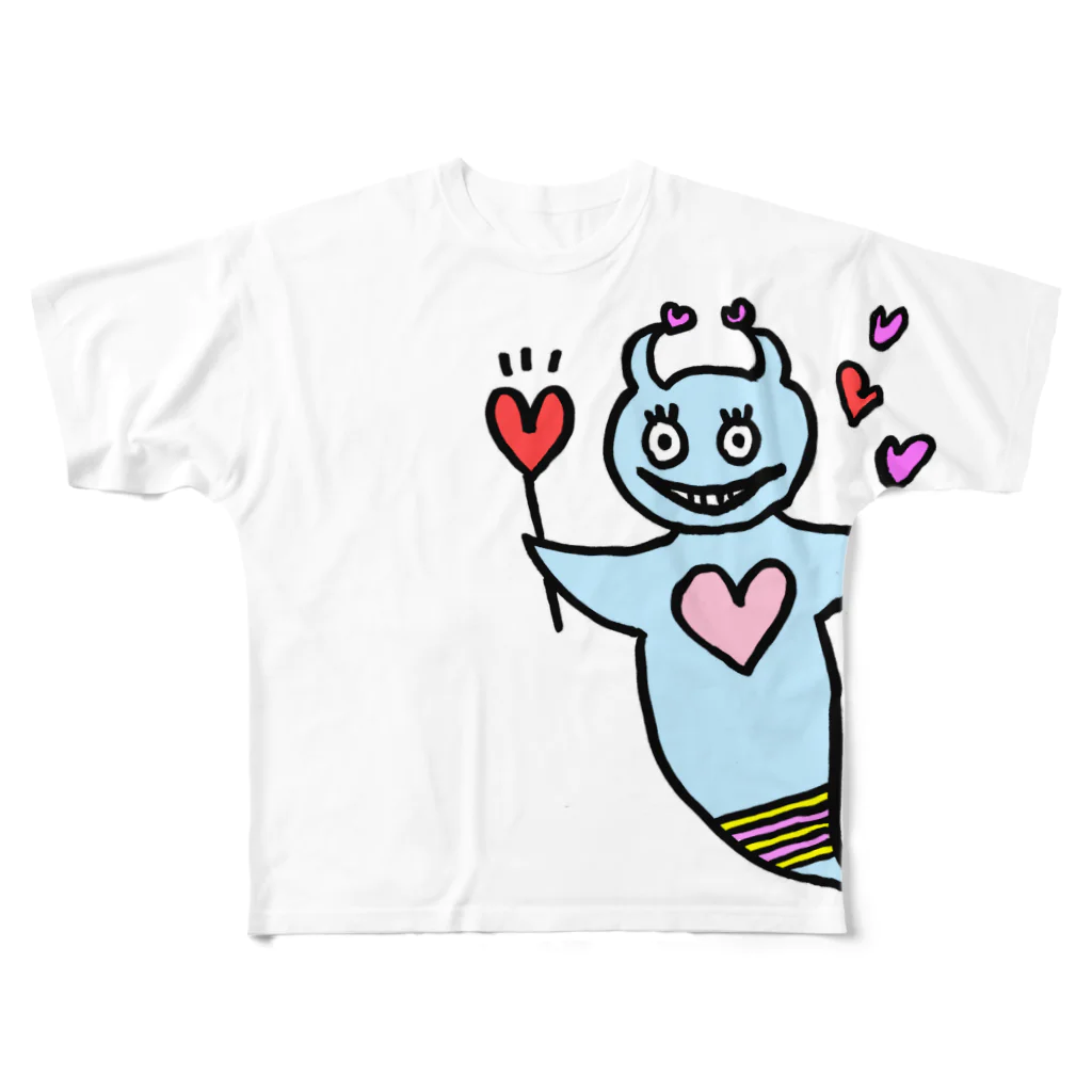 MARIBUのクリオネLOVE フルグラフィックTシャツ