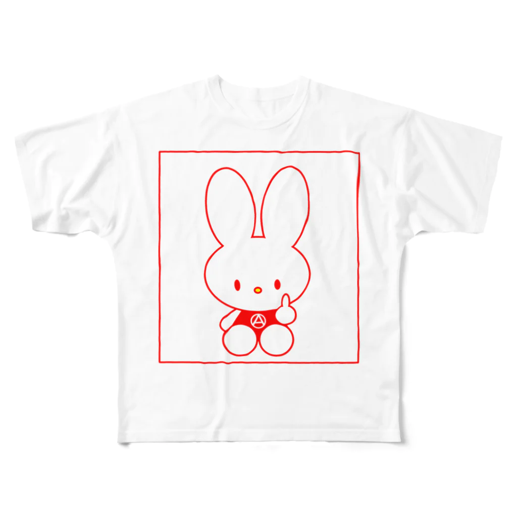 絶滅危惧種　suzuri 店のFXXKちゃん フルグラフィックTシャツ