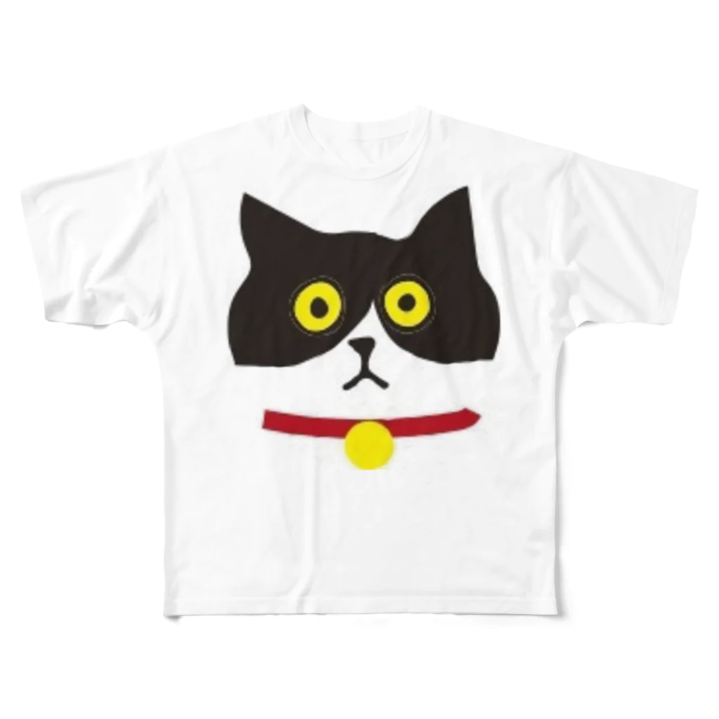 Panda factoryのハチワレ All-Over Print T-Shirt