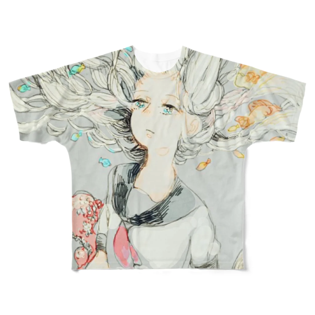 ENA太郎の白い海 All-Over Print T-Shirt