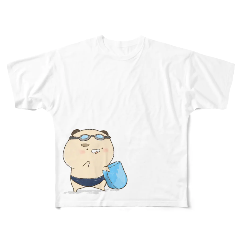 はむ汰の落書き Official Storeのゆずひこ　ビーチボーイ フルグラフィックTシャツ