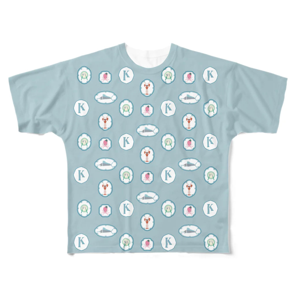 krakatukのおめかしシーフード All-Over Print T-Shirt