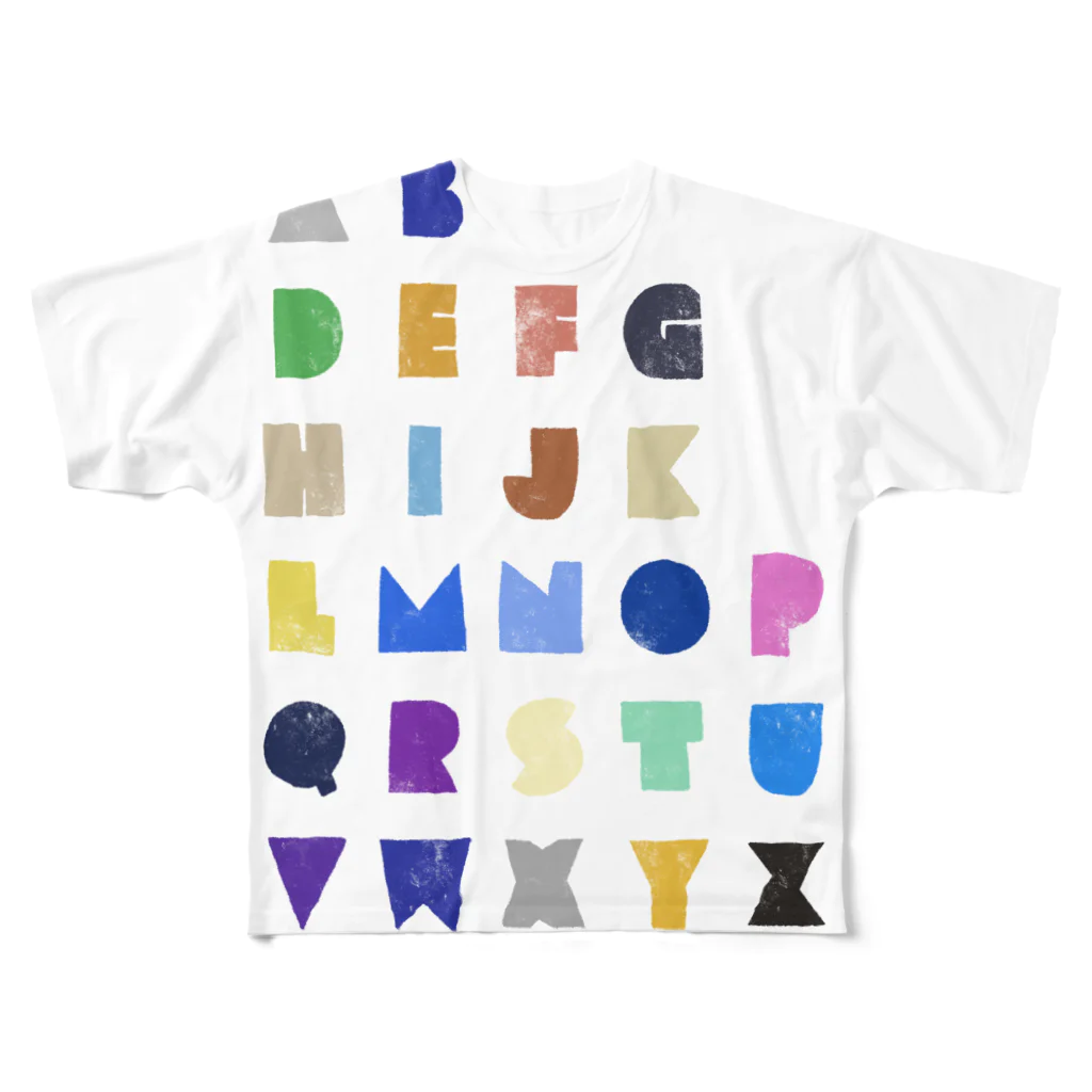 YosumiのAlphabet All-Over Print T-Shirt