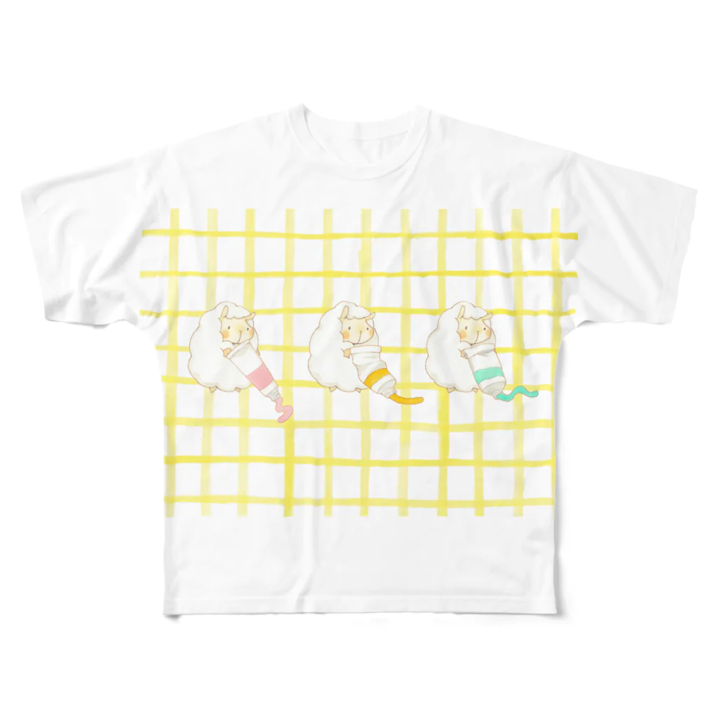 山田デイジーのえのぐひつじきいろ All-Over Print T-Shirt