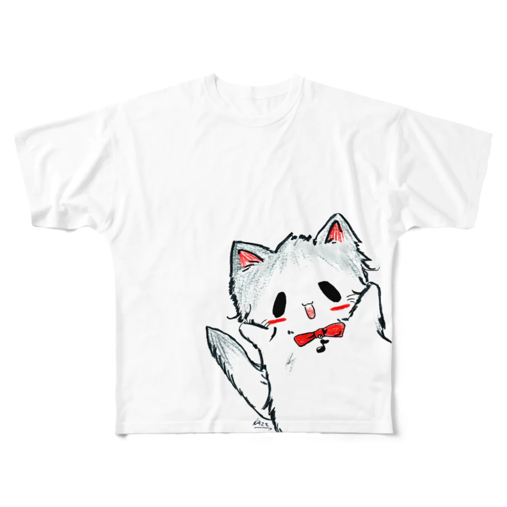 KAZZのフルグラフィックで　たれめちゃんばぁ！ All-Over Print T-Shirt