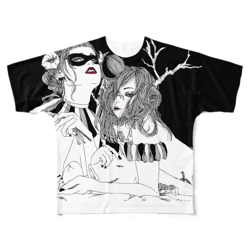 Hysteric BunnyのDEVILGIRL & WITCH All-Over Print T-Shirt