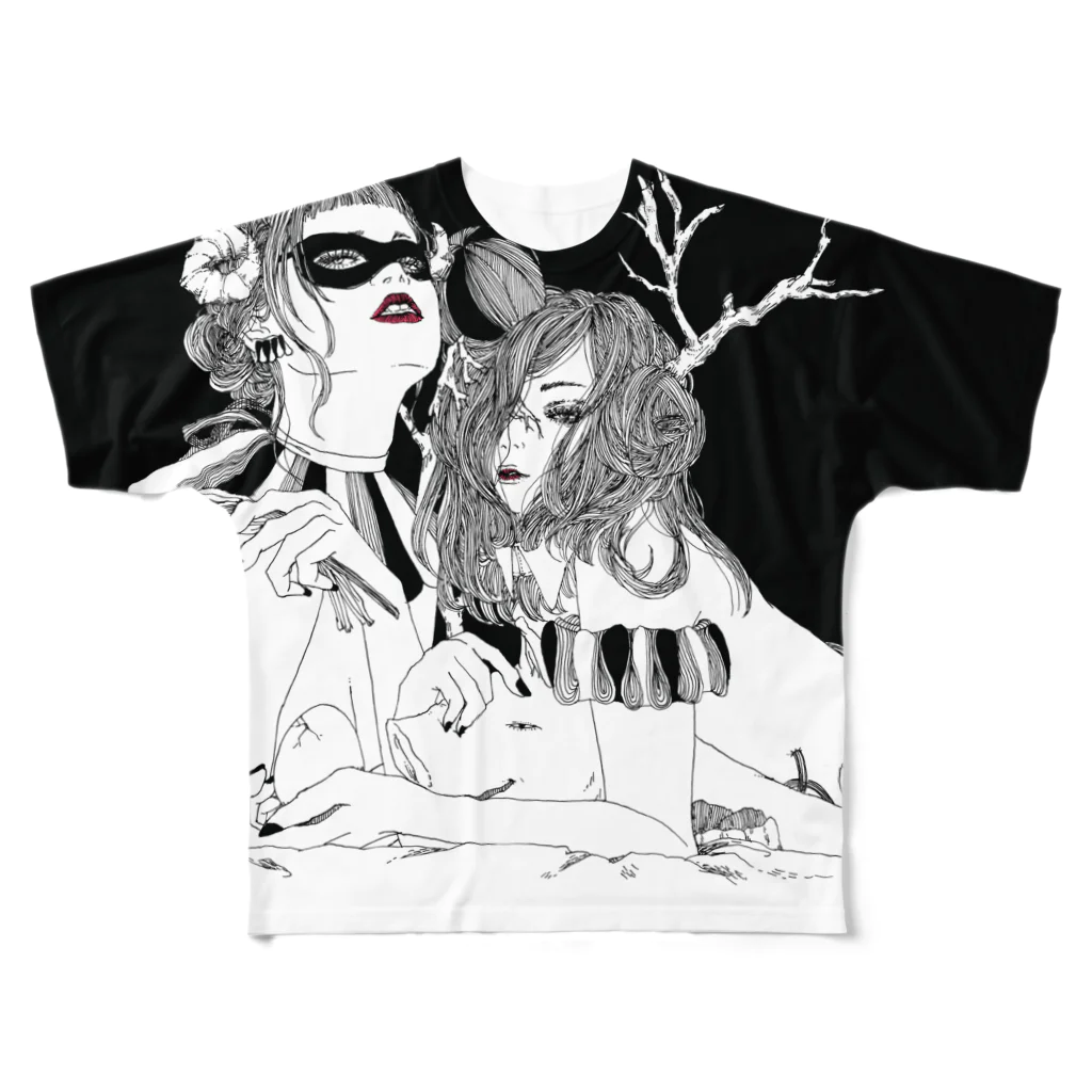 Hysteric BunnyのDEVILGIRL & WITCH フルグラフィックTシャツ