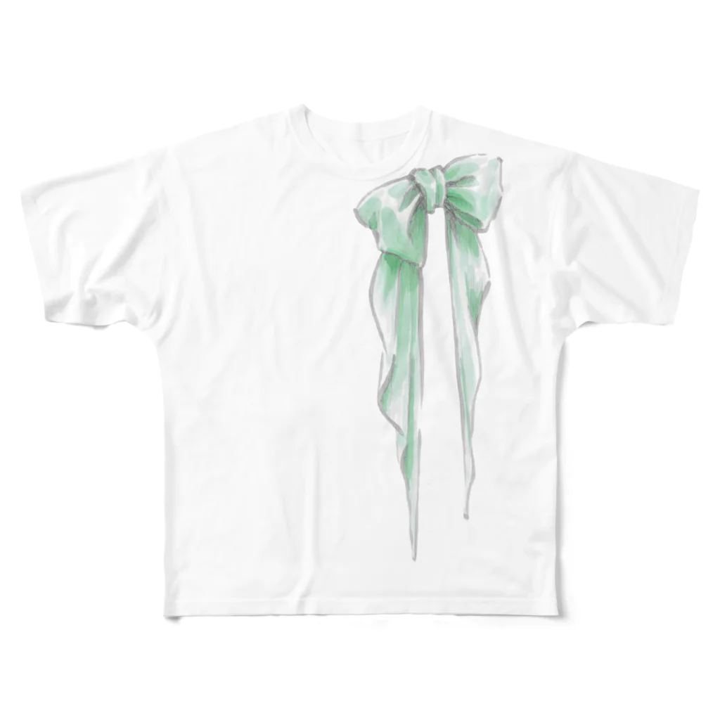 awoiのおリボン-グリーン All-Over Print T-Shirt