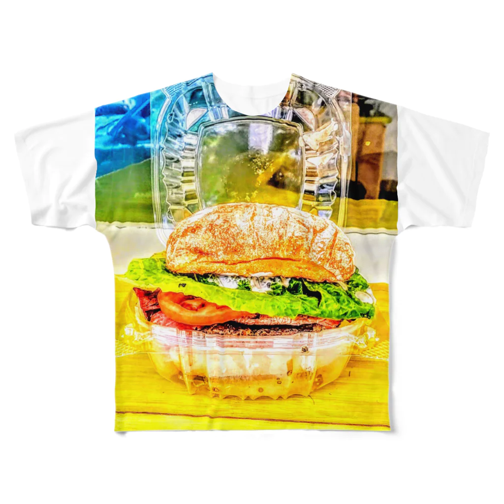 Hawaii Picturesのハンバーガー🍔 All-Over Print T-Shirt