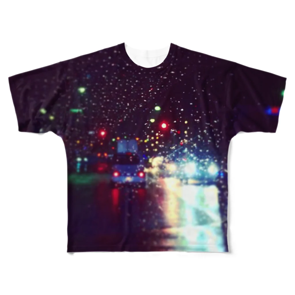 いかすみの雨の夜の宇宙旅行 フルグラフィックTシャツ