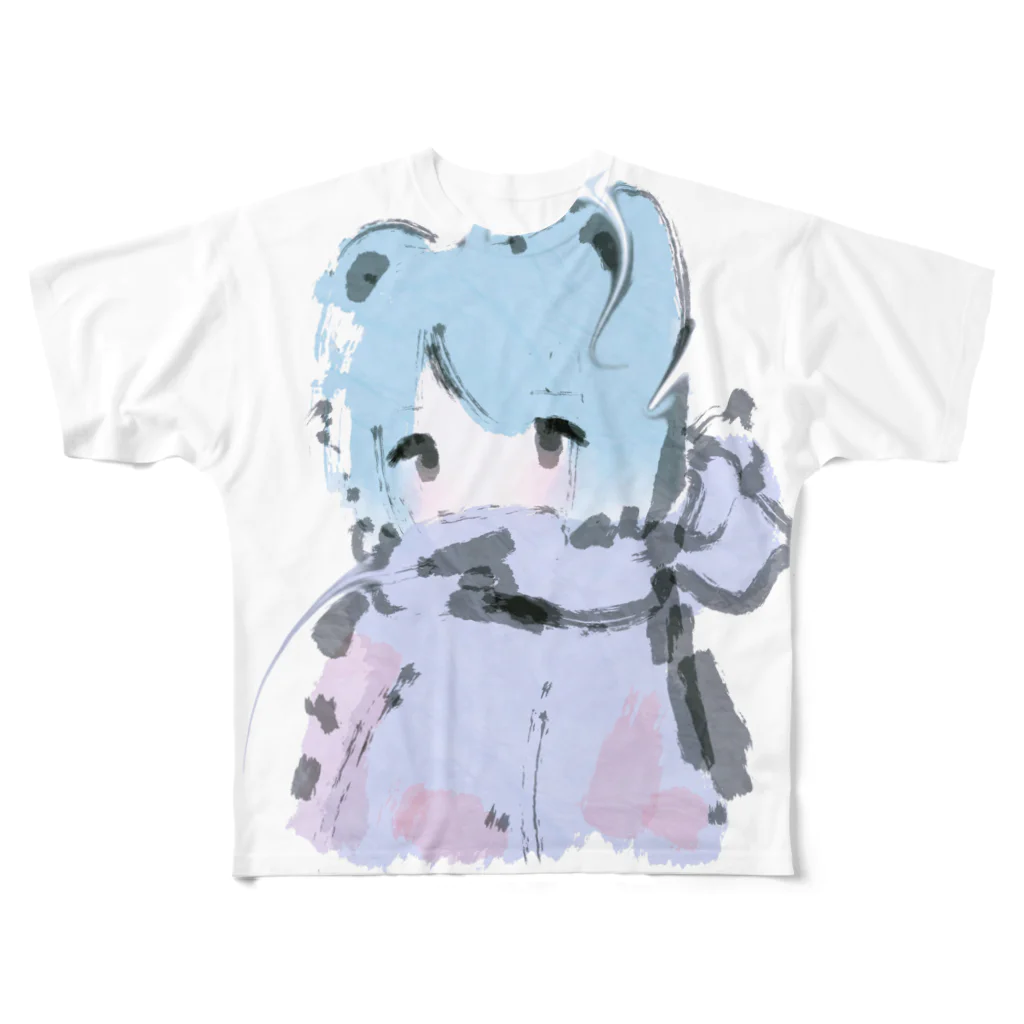 ゆーきんの絵ぐっずのやわらかな氷柱 フルグラフィックTシャツ