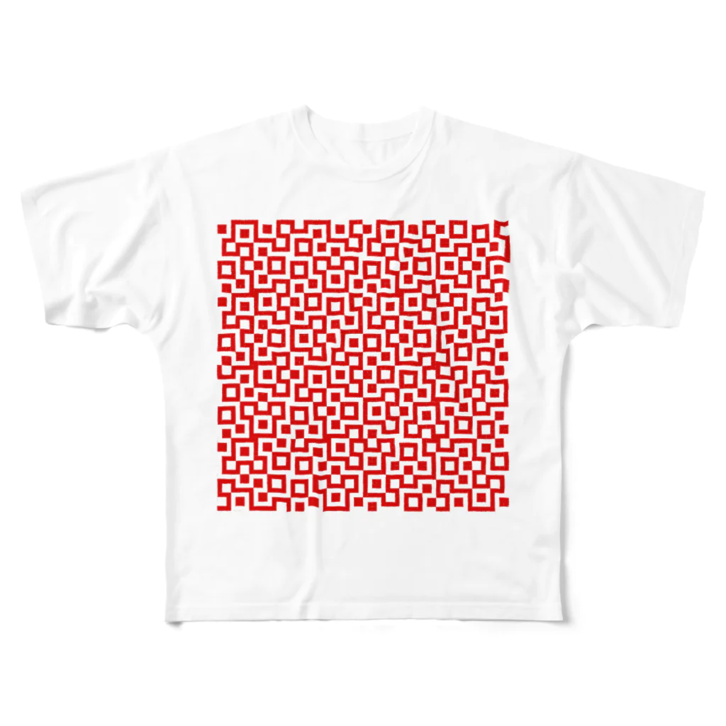 satieの四角紋錯視仕様 All-Over Print T-Shirt