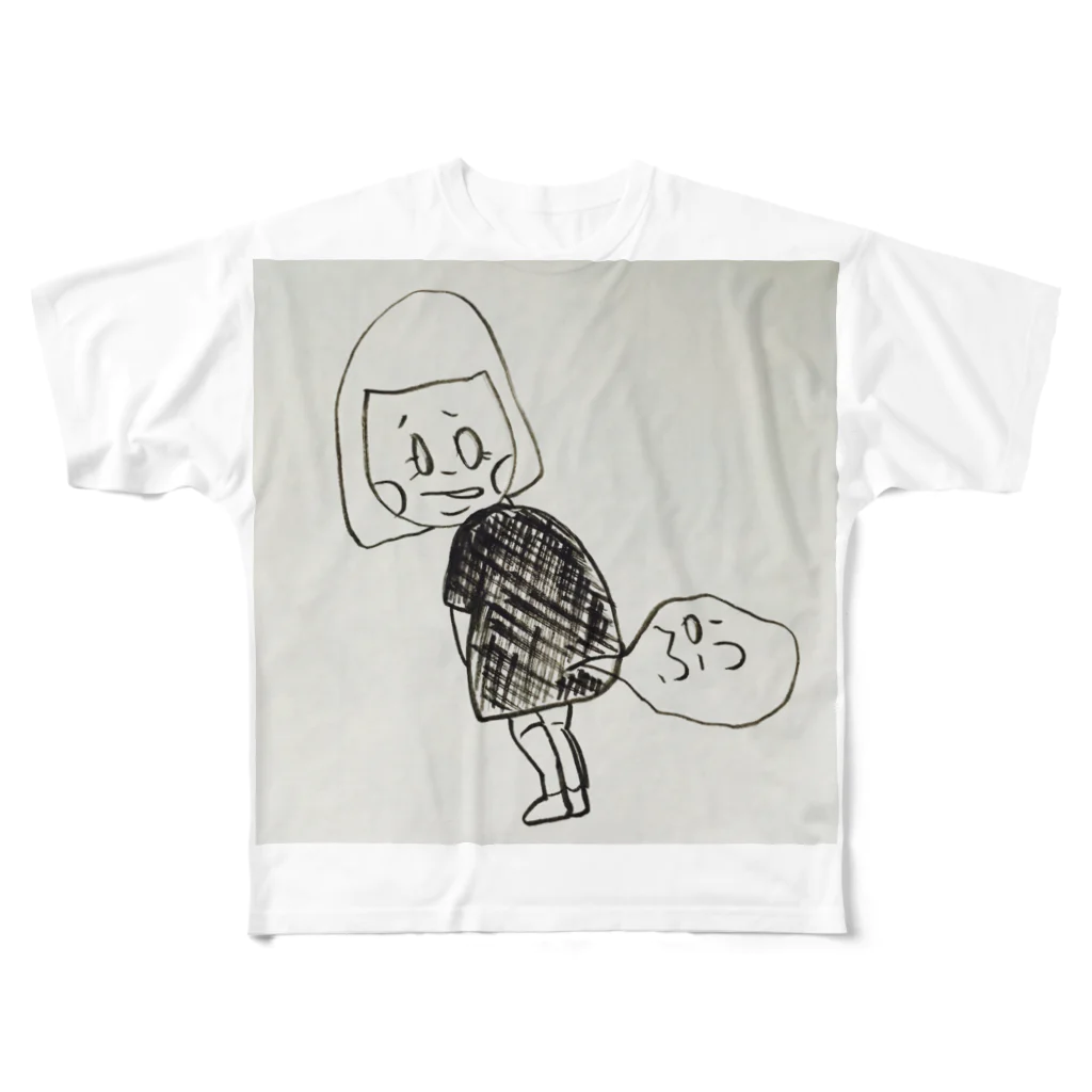 sakotu×tikotsu；maiの女だって屁。 All-Over Print T-Shirt