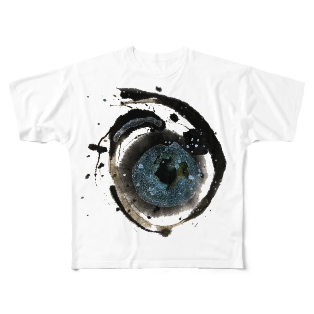 WAMI ARTのア(宇宙)ヲシテ文字 All-Over Print T-Shirt