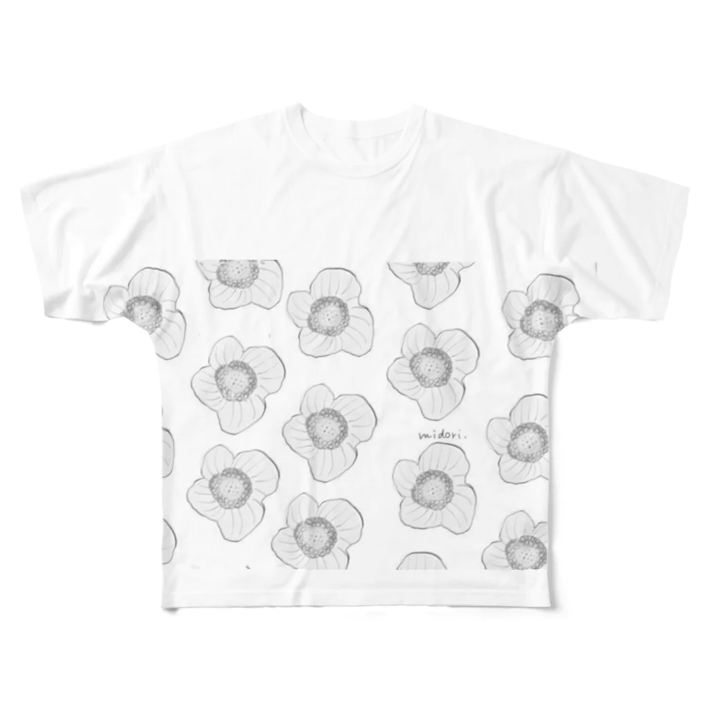  midoriのflowertotalhandle All-Over Print T-Shirt