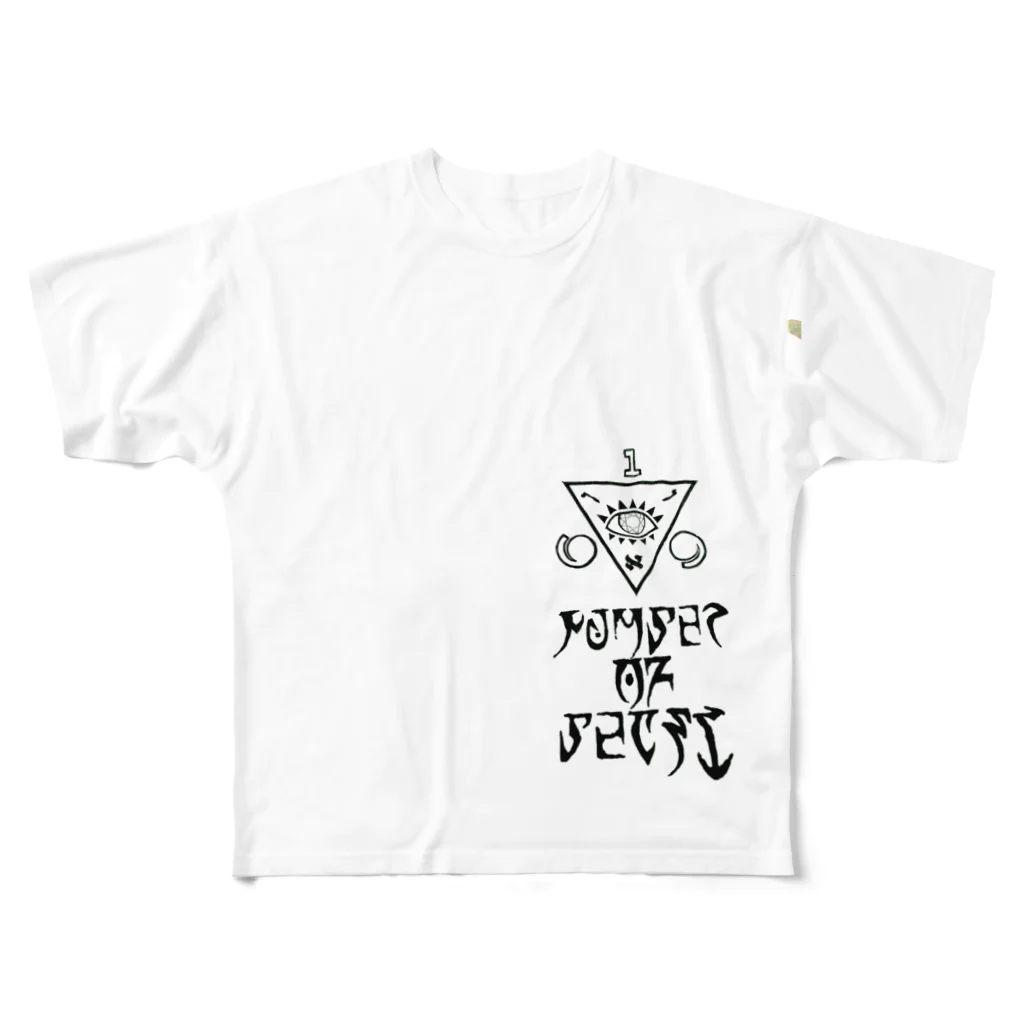 百鬼夜行絵巻のNUMBER OF (THE) BEAST All-Over Print T-Shirt