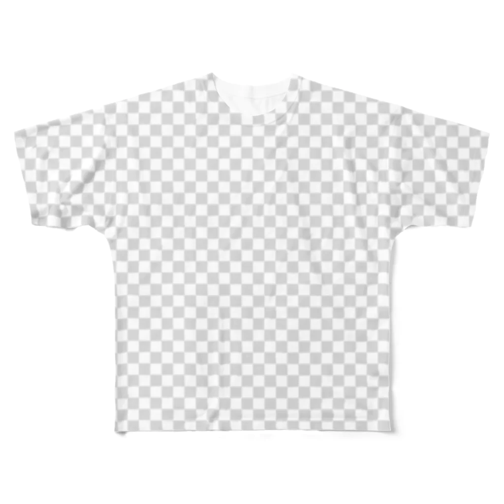 にゃんまゆ工房の透明いちまつ All-Over Print T-Shirt