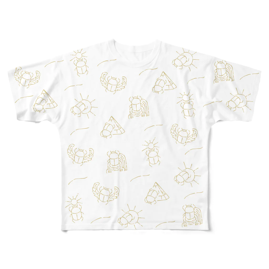 NEO EGYPTのスカラベ_ホワイト All-Over Print T-Shirt