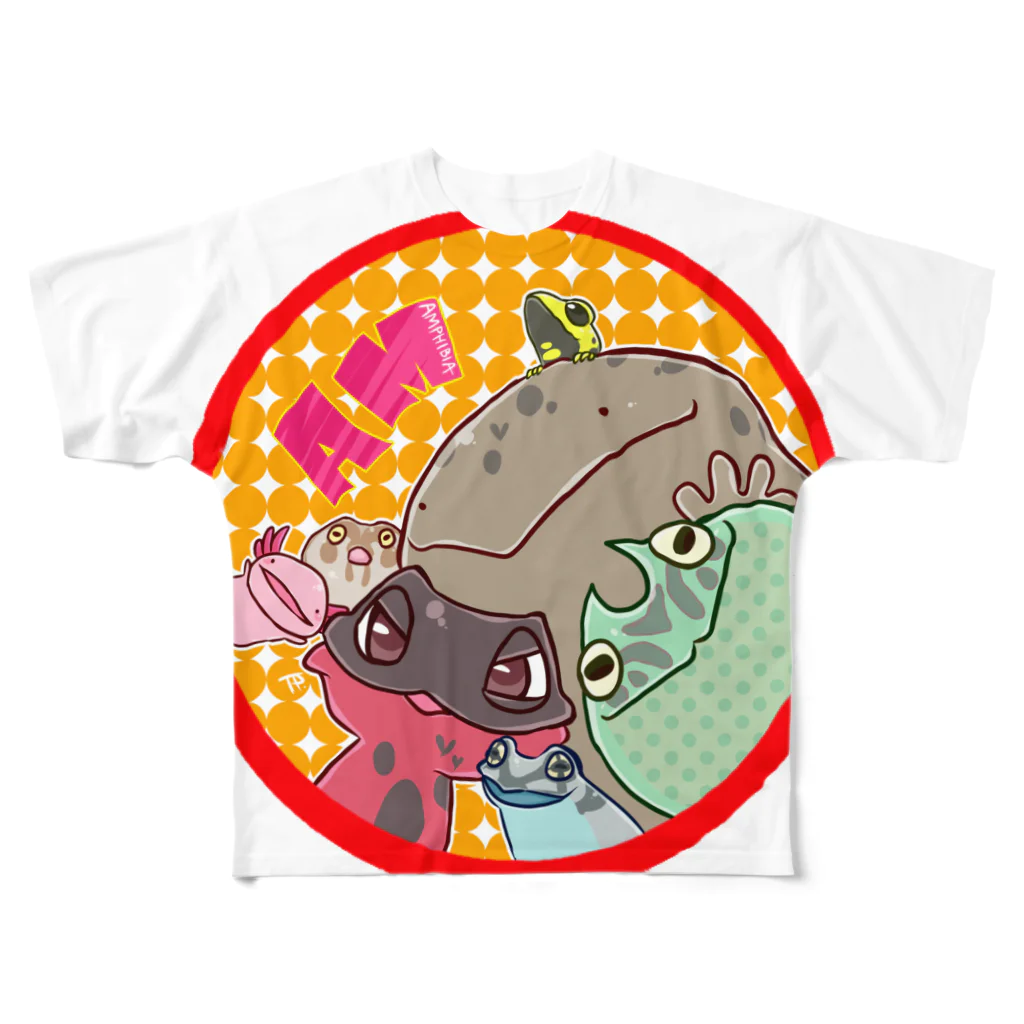 SWの両生類いろいろ All-Over Print T-Shirt