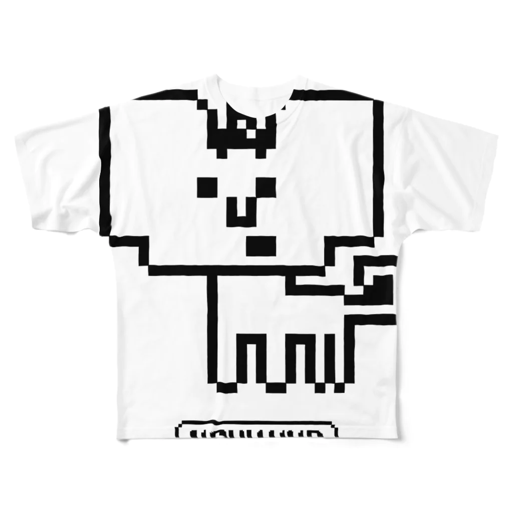 uchukunのイッカクン8bit BK フルグラフィックTシャツ