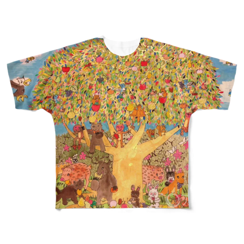 アートの輪の一本の木 All-Over Print T-Shirt