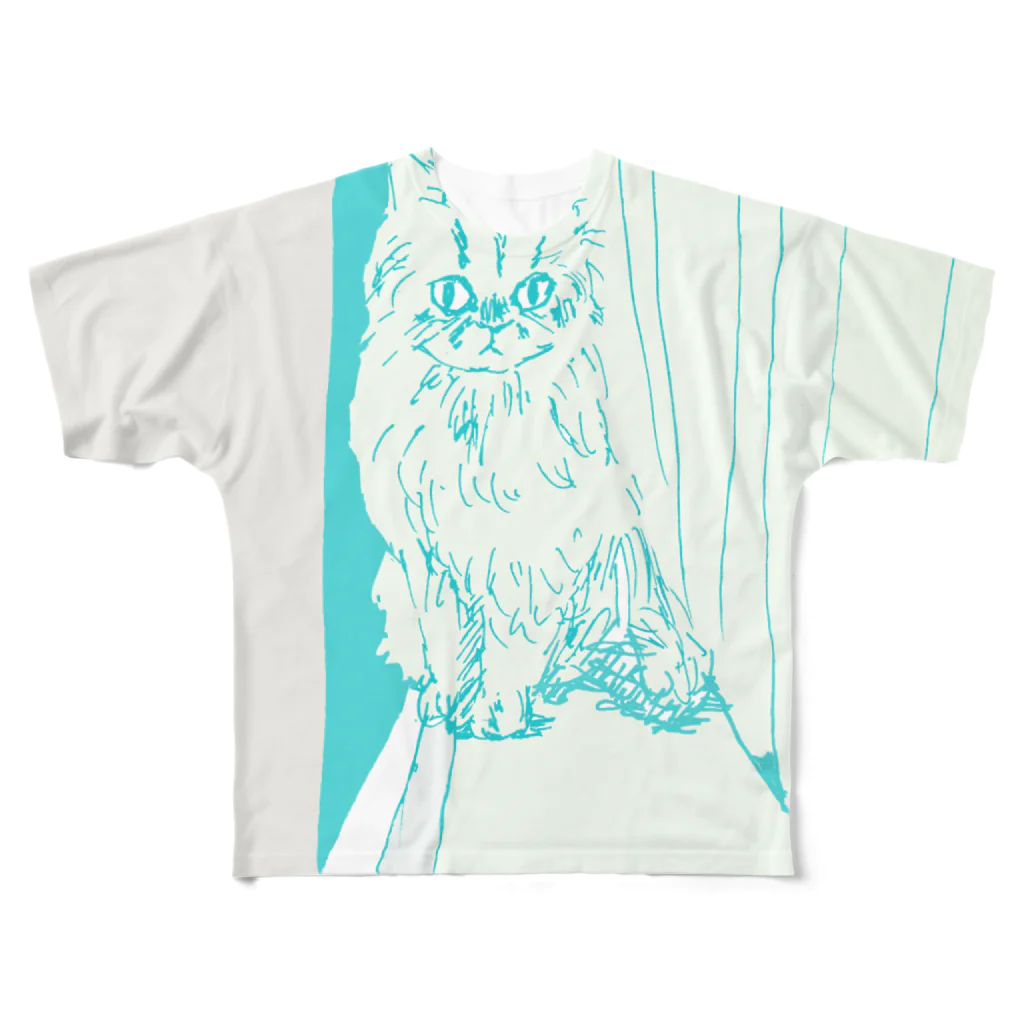 record mizukoshiの月光浴CAT フルグラフィックTシャツ