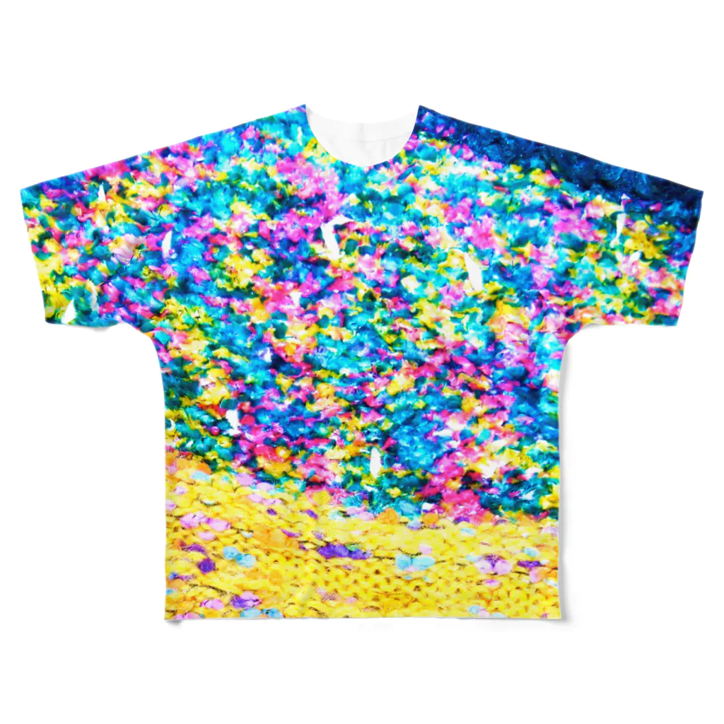 Es werde Licht. 〜光よあれ。〜のFlower Garden Yellow  All-Over Print T-Shirt