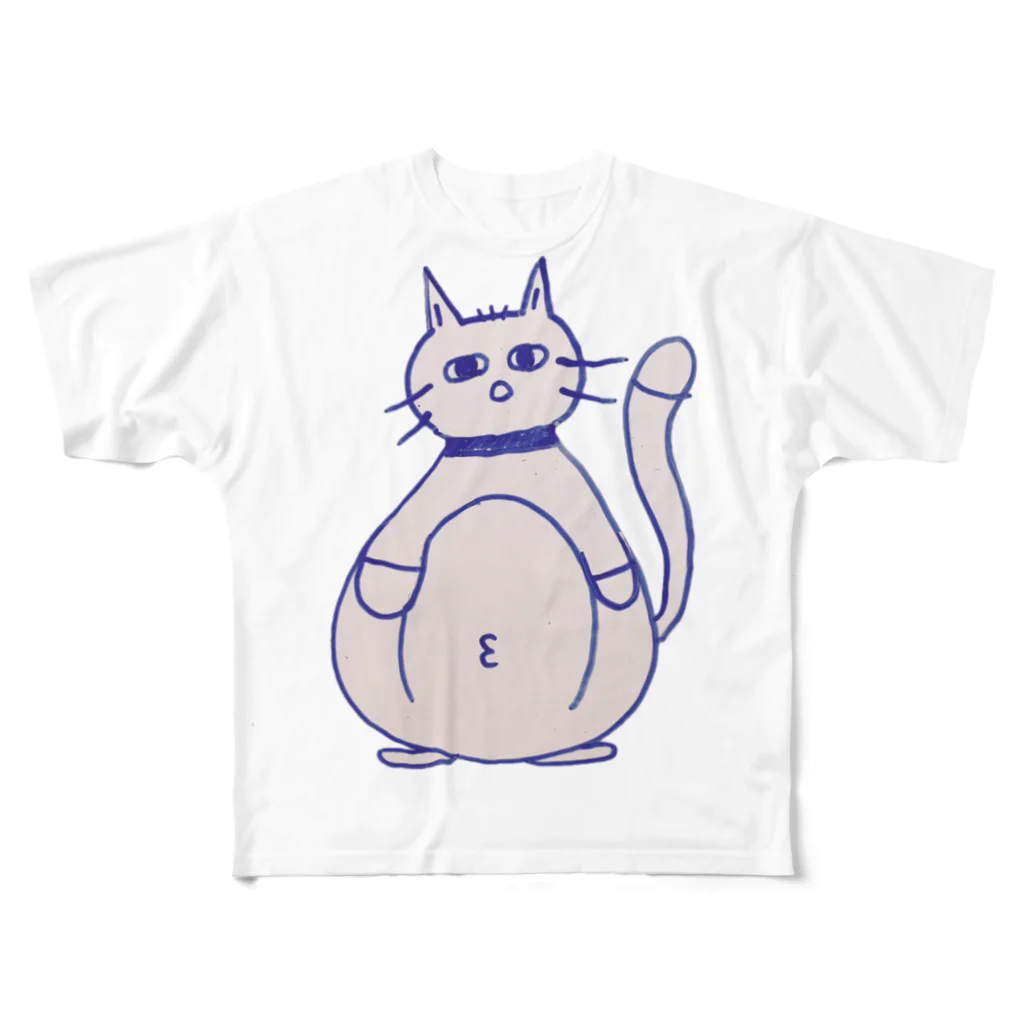 shuichiの幸運を呼びこむ招き猫 All-Over Print T-Shirt