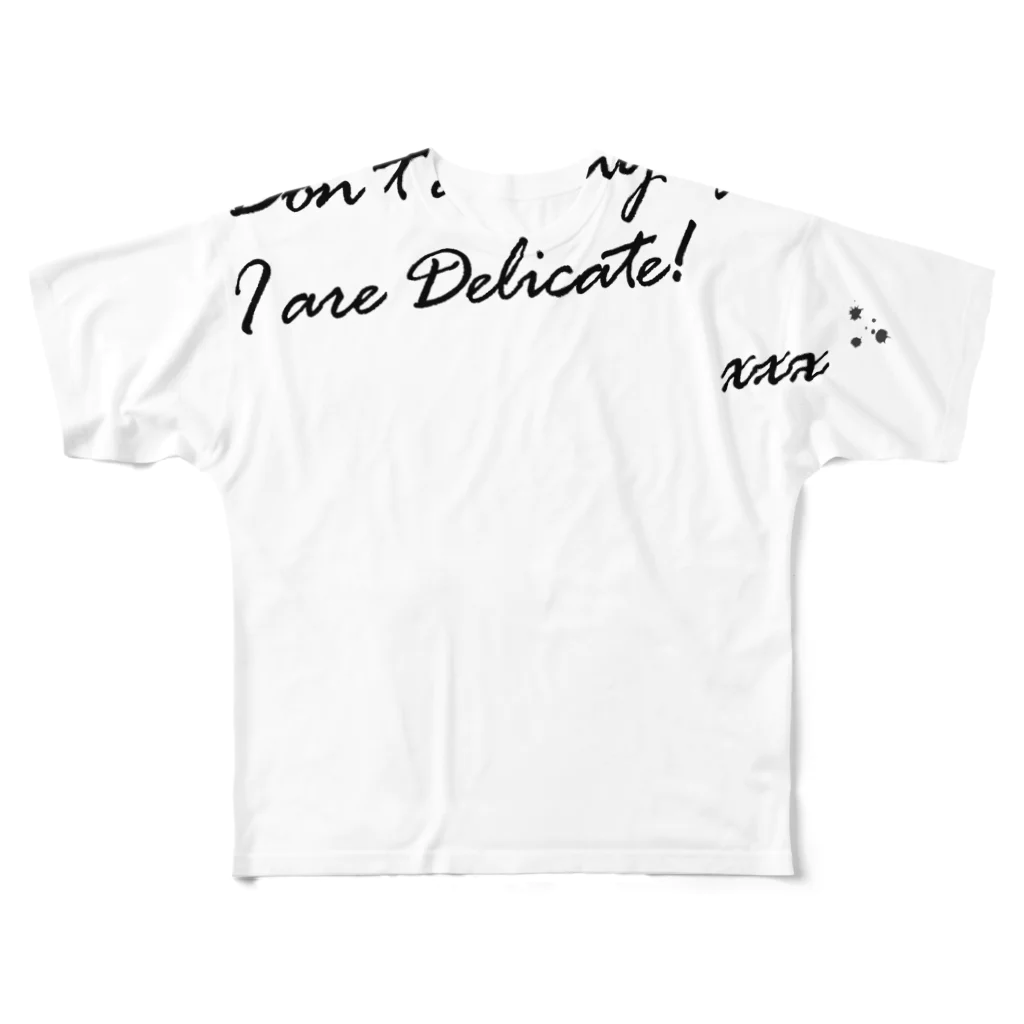 稽古着屋のI are Delicate! フルグラフィックTシャツ