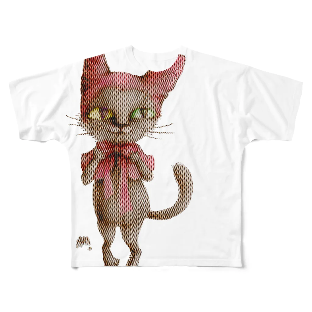 まりみゆきの猫頭巾 フルグラフィックTシャツ