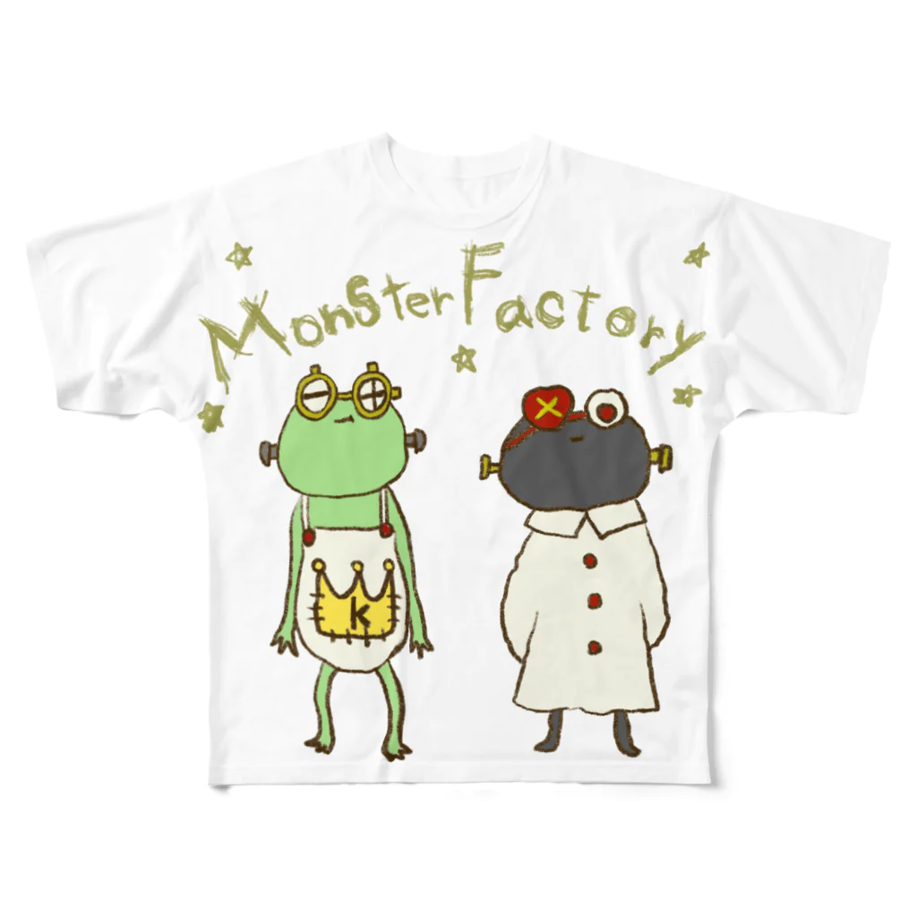 ねこぜや のモンスター工場🏭　KとＤ フルグラフィックTシャツ