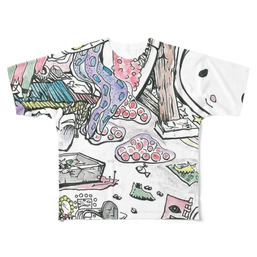 小野寺製作所二号店の魚卵 フルグラフィックTシャツ