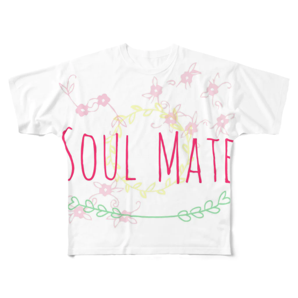 なちゅらるの脳内部屋のSOUL MATE フルグラフィックTシャツ